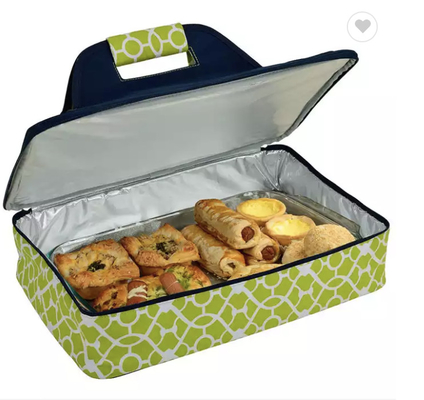 पिज्जा पिकनिक अछूता पुलाव खाद्य वाहक भोजन को गर्म या ठंडा हरा कूलर बैग रखने के लिए