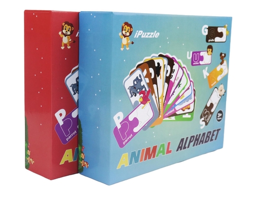 इको किड्स एजुकेशनल पेपर आरा पहेली पशु वर्णमाला एबीसी मिलान कार्ड 3+ वर्ष के बच्चों के लिए