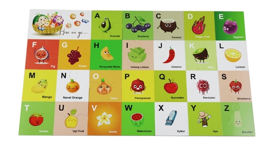 बच्चों के तल वर्णमाला फल पहेली शैक्षिक खेल और 5 साल के बच्चों के लिए पहेलियाँ