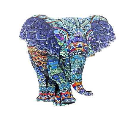 3 साल के बच्चों के लिए जानवरों के आकार का रंगीन फर्श लकड़ी का हाथी पहेली