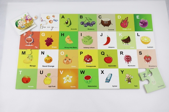 बच्चों के तल वर्णमाला फल पहेली शैक्षिक खेल