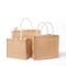 किराने की खरीदारी पैकिंग के लिए पुन: प्रयोज्य मुद्रित जूट बैग ढोना बर्लेप बैग: