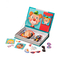 3 साल के बच्चों के लिए OEM पागल चेहरे चुंबकीय पुस्तक लकड़ी आरा पहेलियाँ प्ले बॉक्स