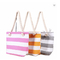 सुपरमार्केट शॉपिंग के लिए ODM स्ट्राइप प्रमोशनल कॉटन फैब्रिक बैग