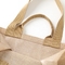 बड़े कार्बनिक लिनन मुद्रित जूट बैग कैनवास शॉपिंग बैग ढोना: